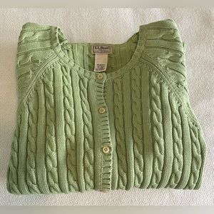 LL BEAN cable knit sweater 2 XL